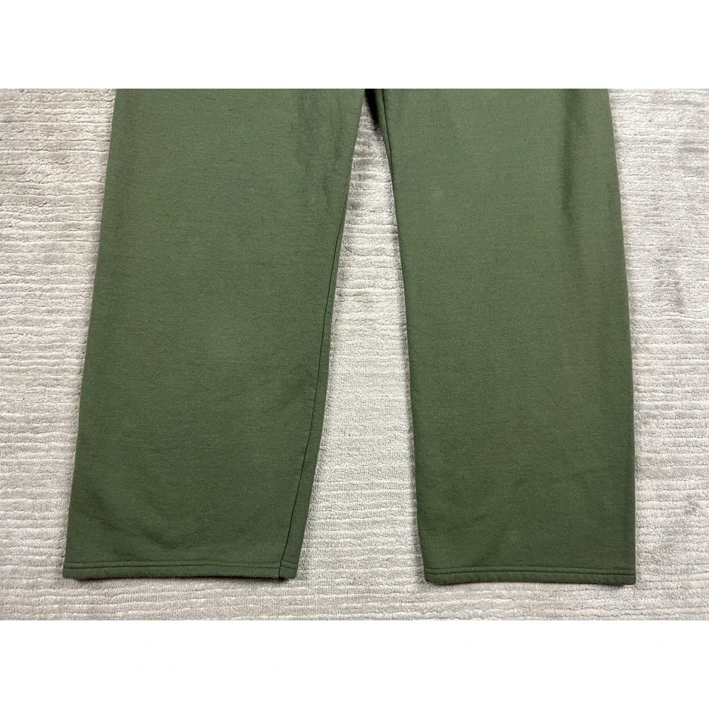 Hanes Sweatpants Adult‎ XL Green Pull On Elastic Waist Cotton Blend Athleisure